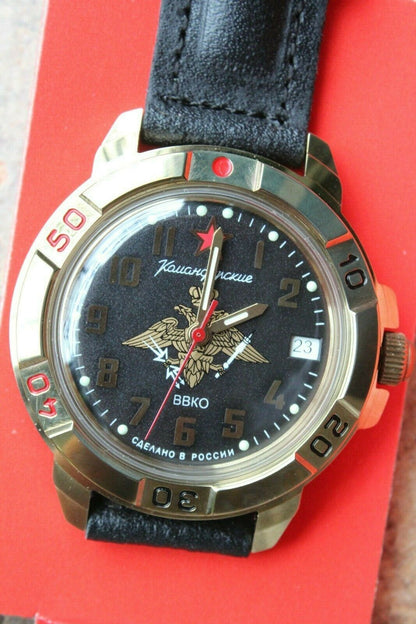 Vostok Komandirsky Russian Military Wrist Watch Aerospace Defense Forces 439632
