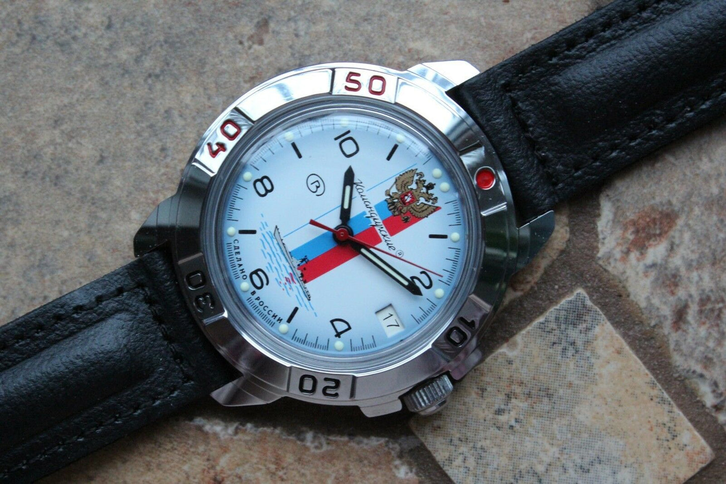 Vostok Komandirsky Military Wrist Watch # 431330 NEW