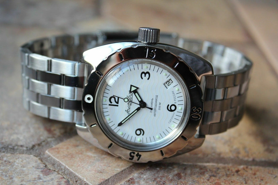 Russian Mechanical Automatic Wrist Watch VOSTOK AMPHIBIAN DIVER 150349