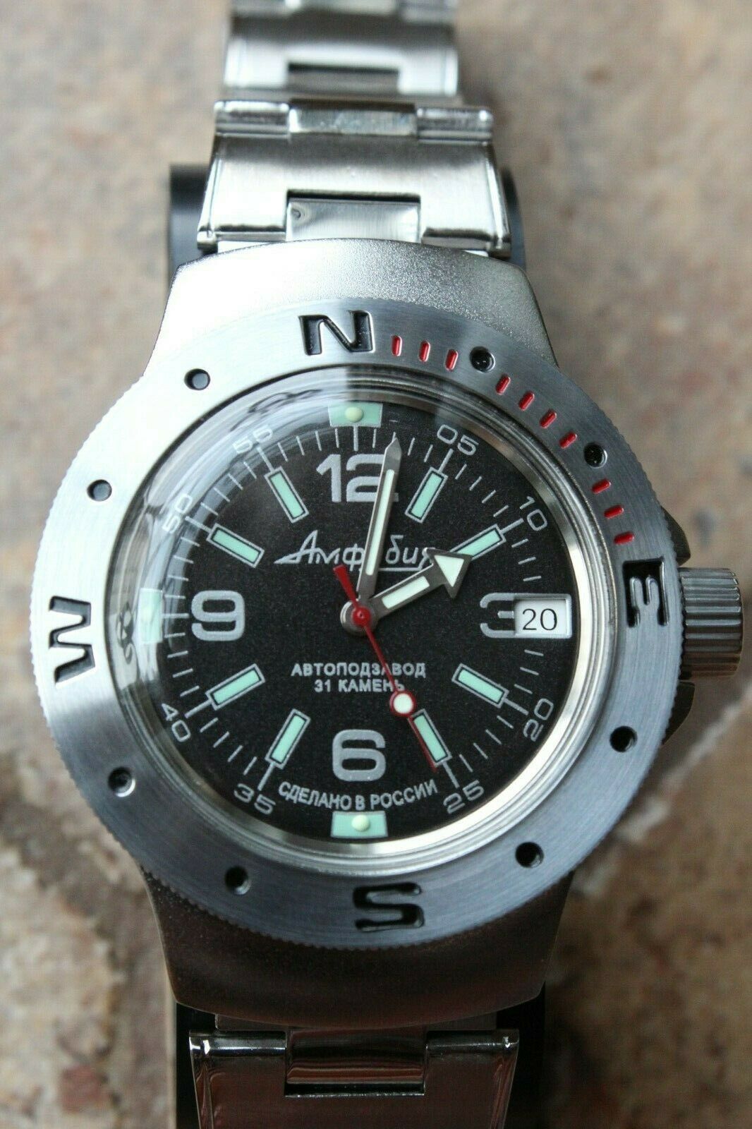 Vostok Amphibian Auto Russian diver wrist watch 060640