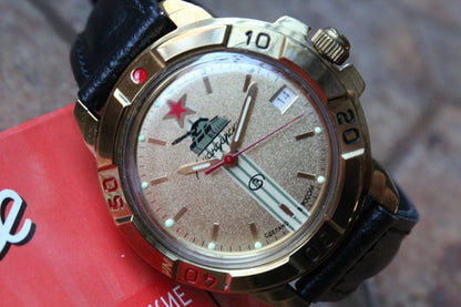 Vostok Komandirsky Military Wrist Watch # 439072 NEW