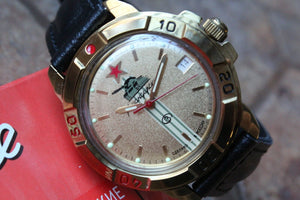 Vostok Komandirsky Military Wrist Watch # 439072 NEW