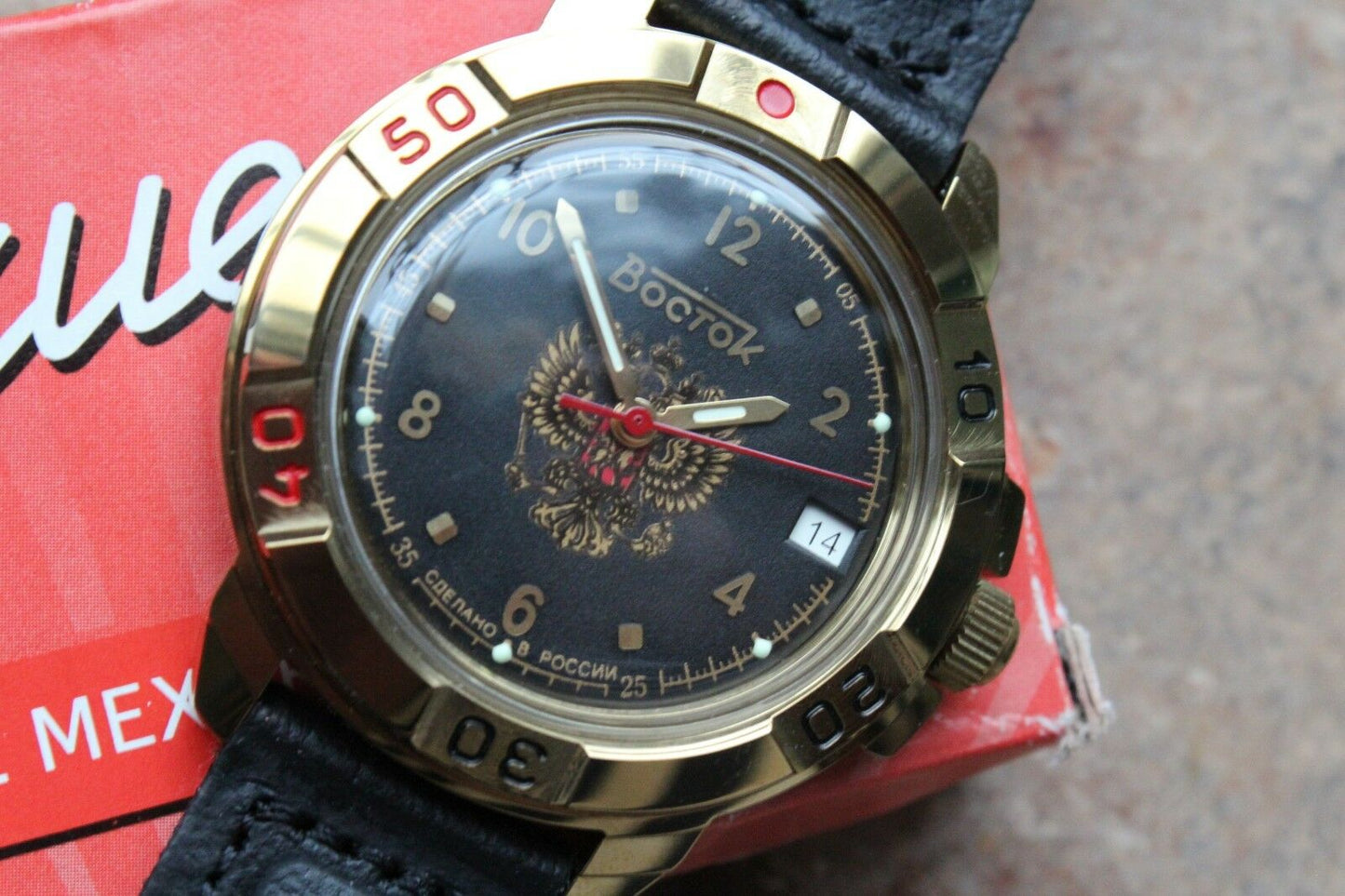 Vostok Komandirsky Military Wrist Watch # 439770 NEW