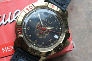 Vostok Komandirsky Military Wrist Watch # 439770 NEW