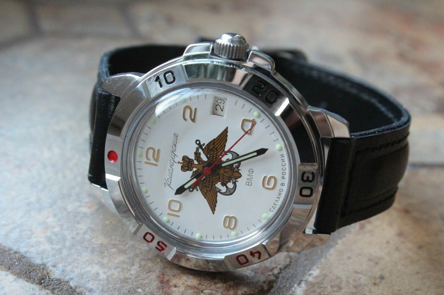 Vostok Komandirsky Military Wrist Watch # 431829 NEW