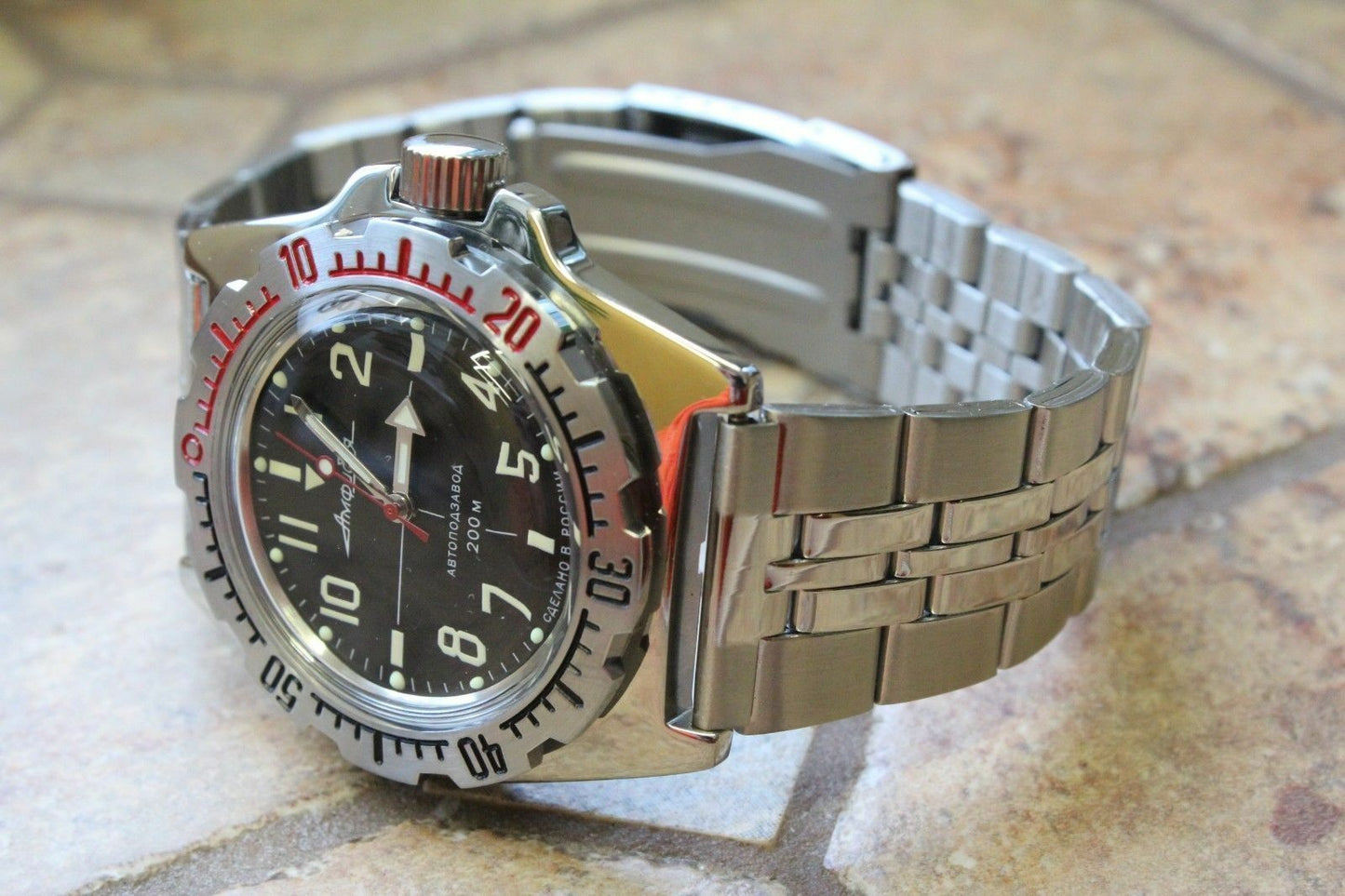 Russian Mechanical Automatic Wrist Watch VOSTOK AMPHIBIAN DIVER 110647