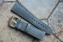 Load image into Gallery viewer, Genuine Leather Watch Strap Band LeVeL B-804S Dark Gray Vintage
