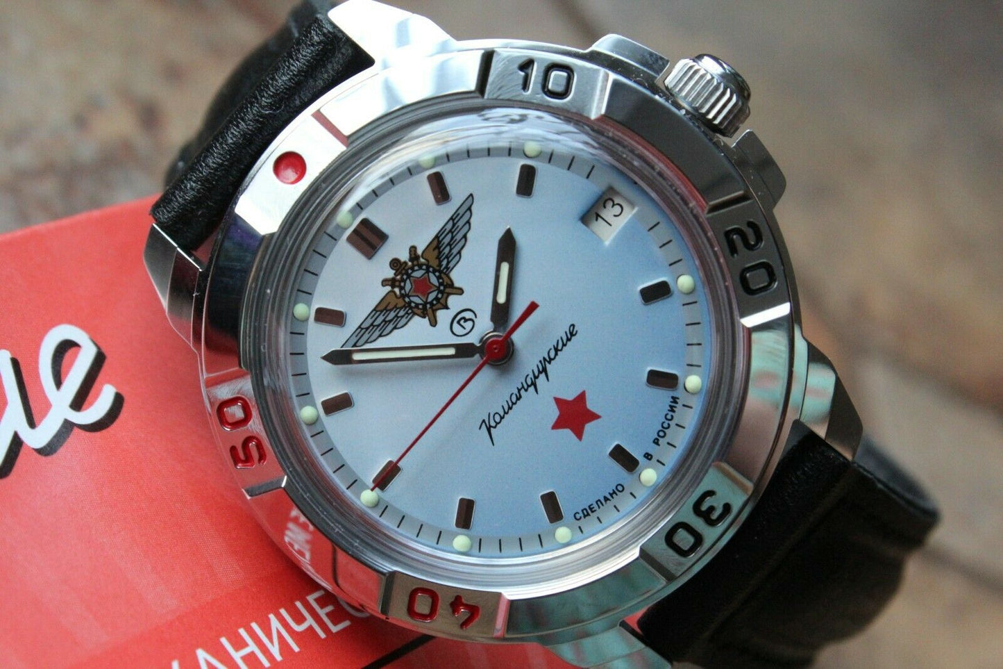 Vostok Komandirsky Military Wrist Watch # 431290 NEW