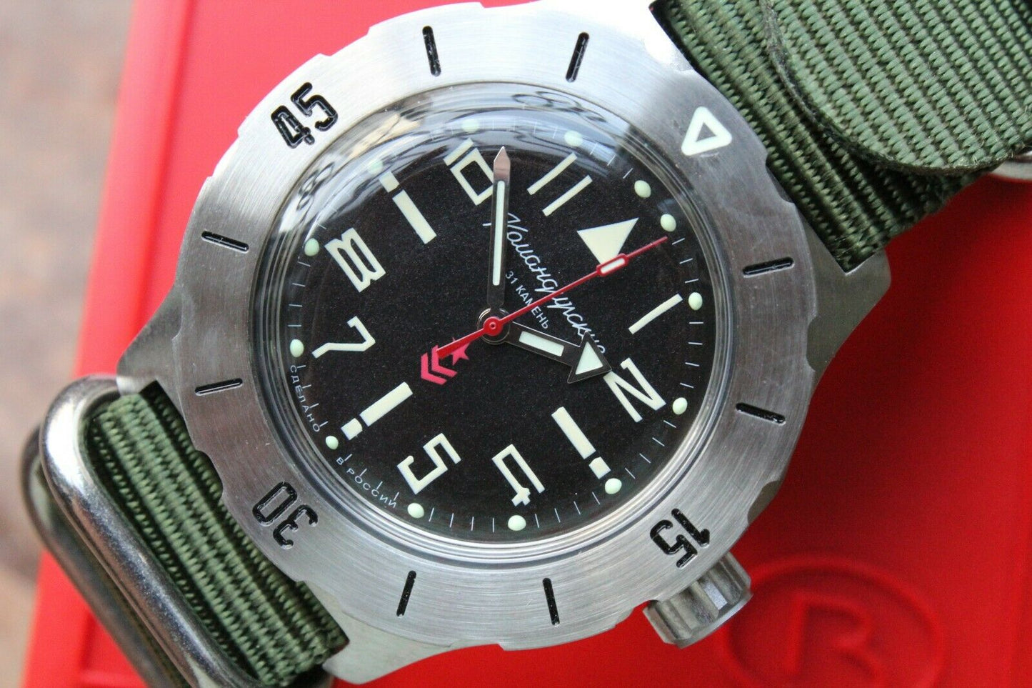 Vostok Komandirsky Mechanical Automatic Wrist Watch K-35 350747