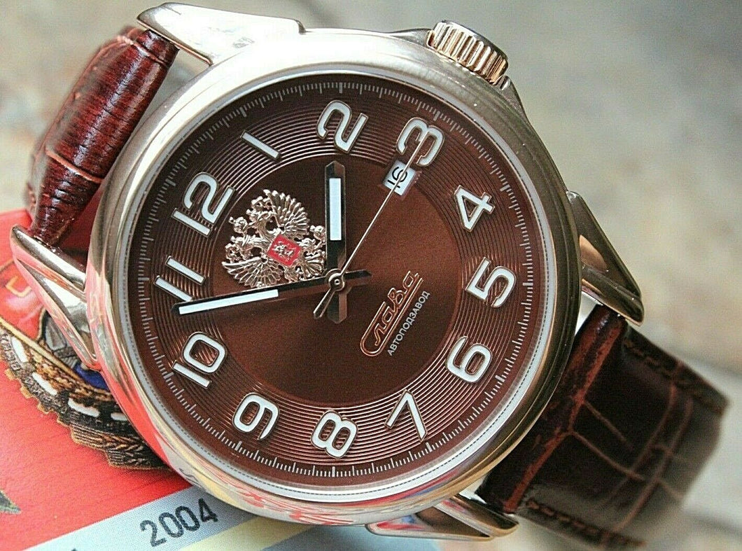 Slava Tradition Mechanical Automatic Russian Classic Wrist Watch 1613841