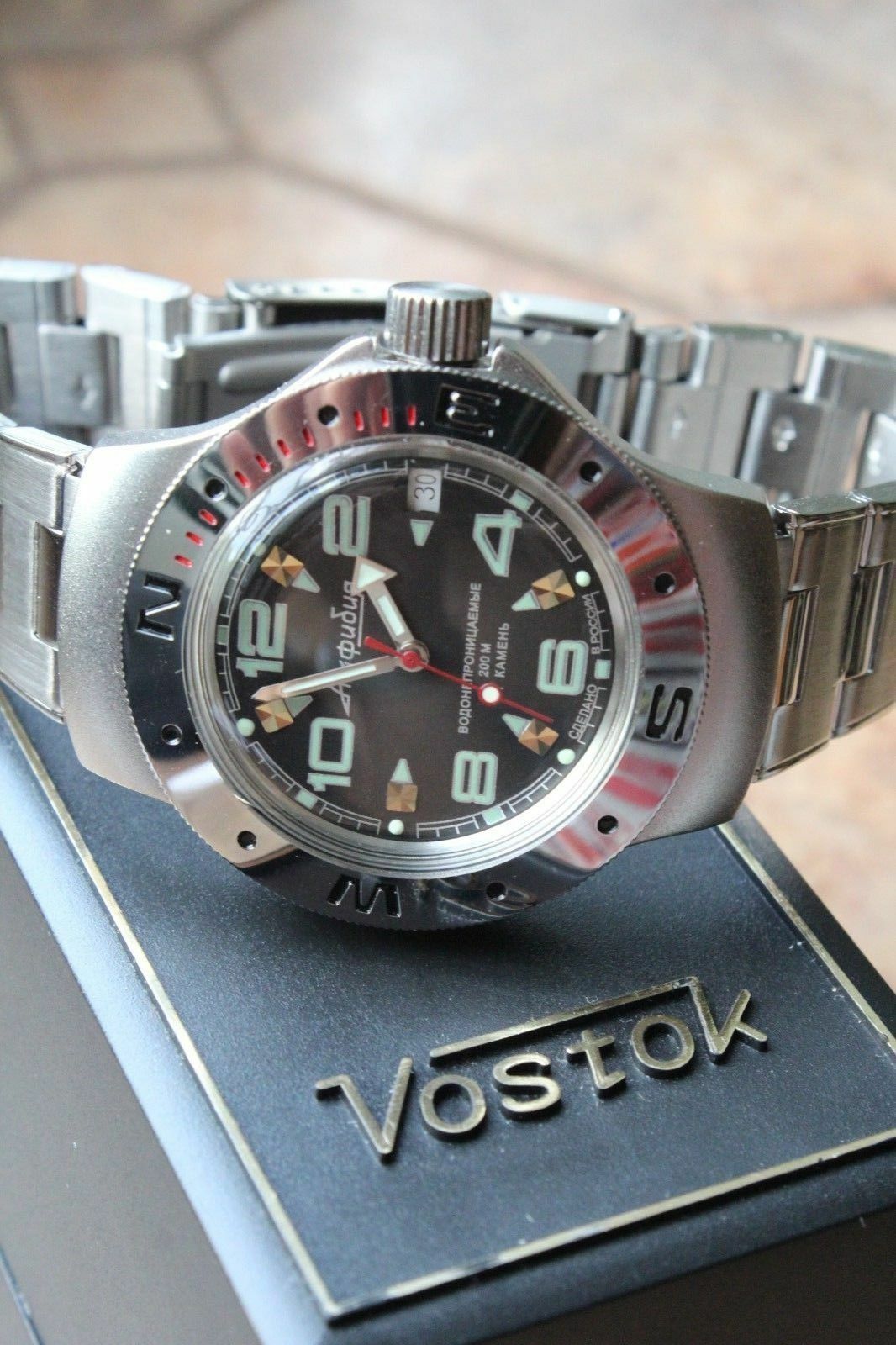 Vostok Amphibian Auto Russian diver wrist watch 060334