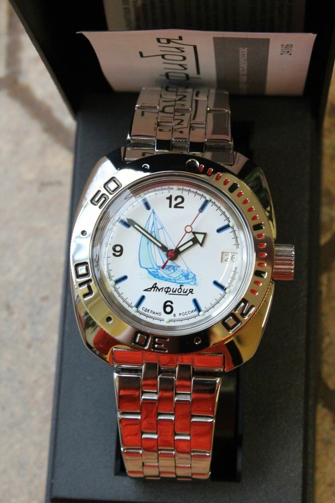 Russian Mechanical Automatic Wrist Watch VOSTOK AMPHIBIAN DIVER 710615