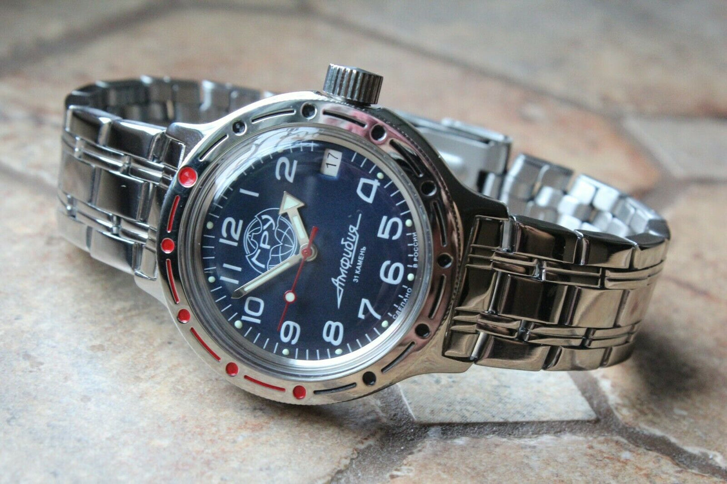 Russian Mechanical Automatic Wrist Watch VOSTOK AMPHIBIAN DIVE GRU 420866