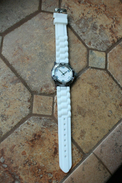 Vostok Amphibian 051458 Mechanical Women Female Russian wrist watch White Blue