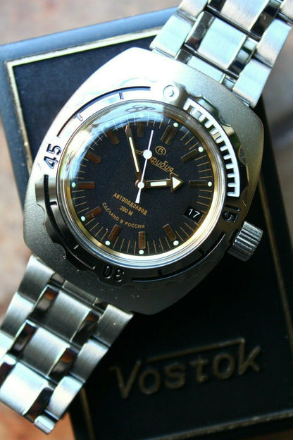 Vostok Amphibian Diver Mechanical Automatic Wrist Watch 090679