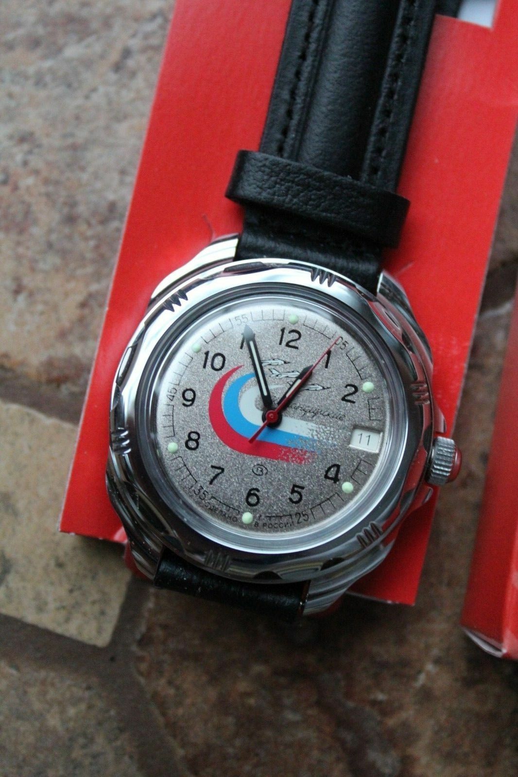 Vostok Komandirsky Russian Military Wrist Watch # 211562 NEW