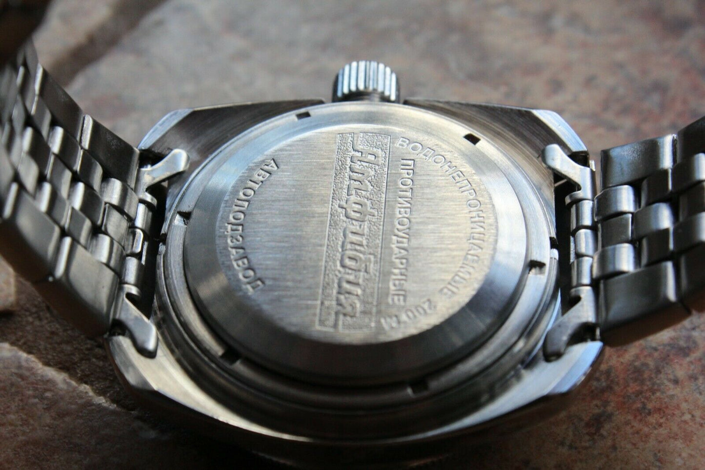 Russian Mechanical Automatic Wrist Watch Vostok Amphibian Diver Scuba 710059