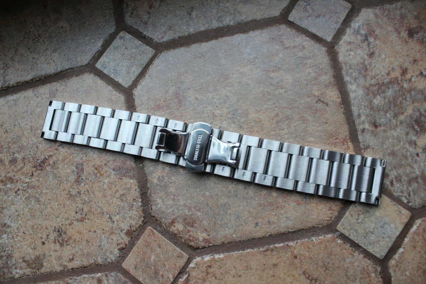 Stainless Steel Link Bracelet Metal Strap Watch Band Butterfly Buckle 14-26 mm