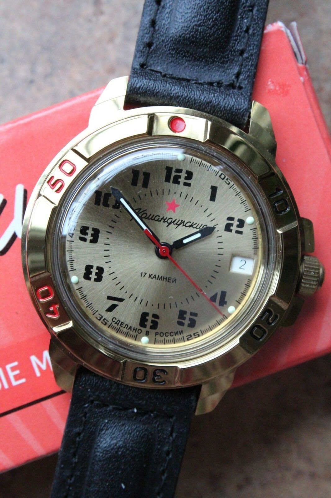 Vostok Komandirsky Military Wrist Watch # 439121 NEW