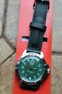 Vostok Komandirsky Russian Military Wrist Watch Border Troops PV # 431950 NEW