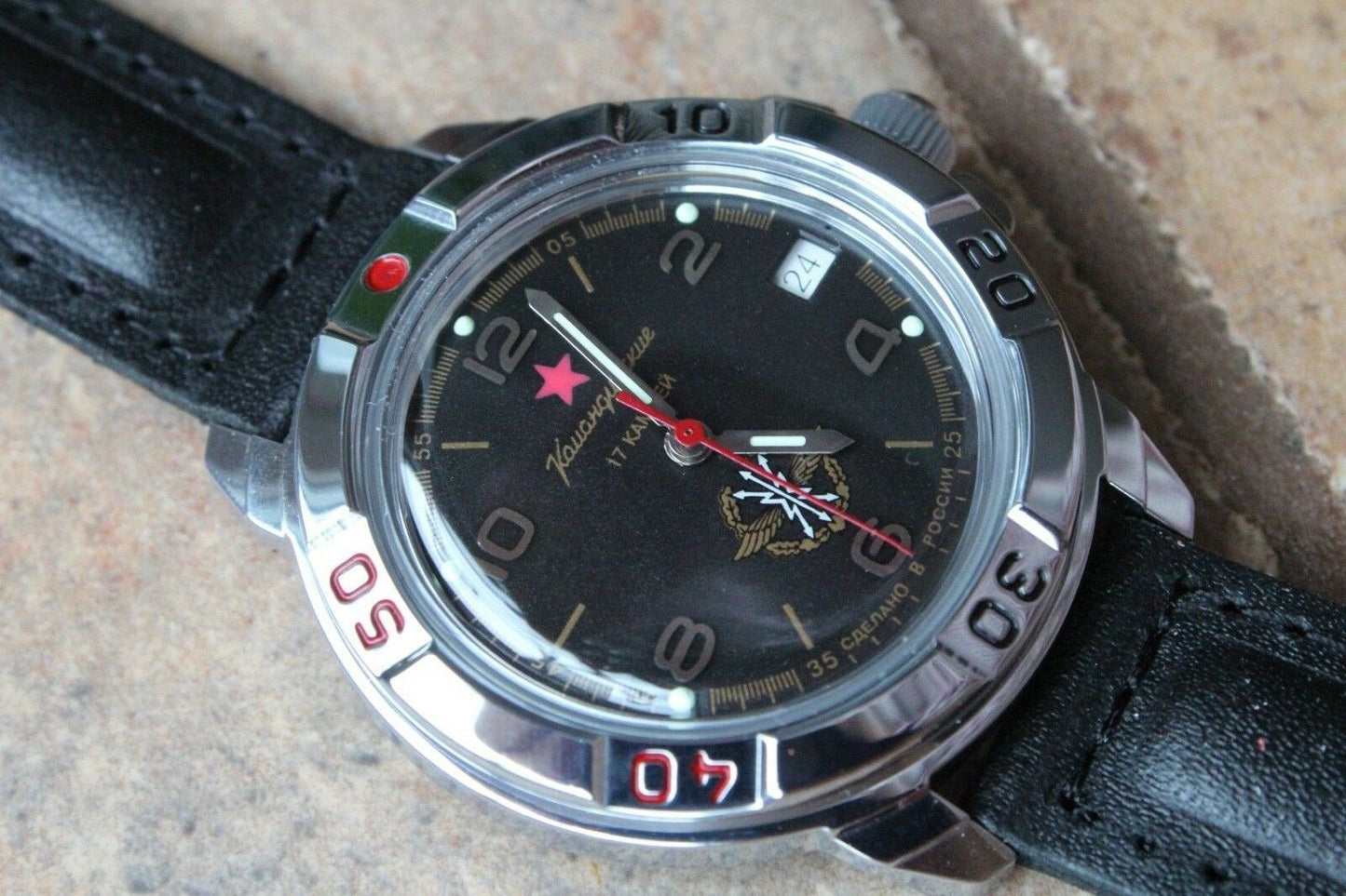 Vostok Komandirsky Military Wrist Watch # 431296 NEW