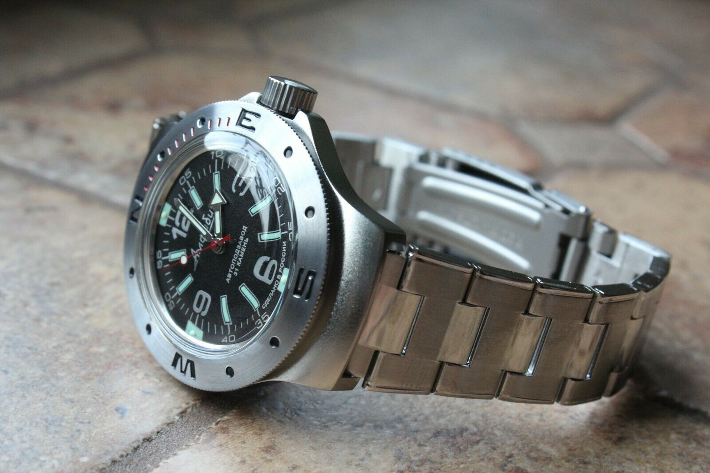 Vostok Amphibian Auto Russian diver wrist watch 060640
