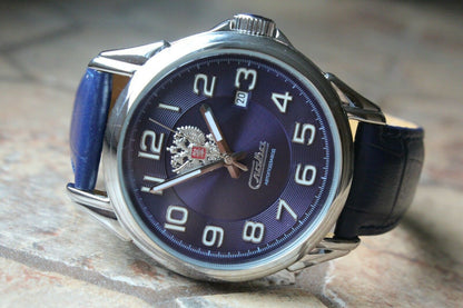 Slava Tradition Mechanical Automatic Russian Classic Wrist Watch 1610836