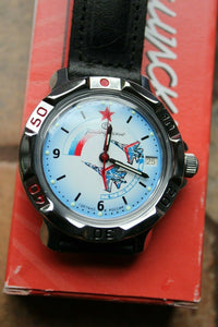 Vostok Komandirsky Russian Mechanical Military Wrist Watch Air Force 811066