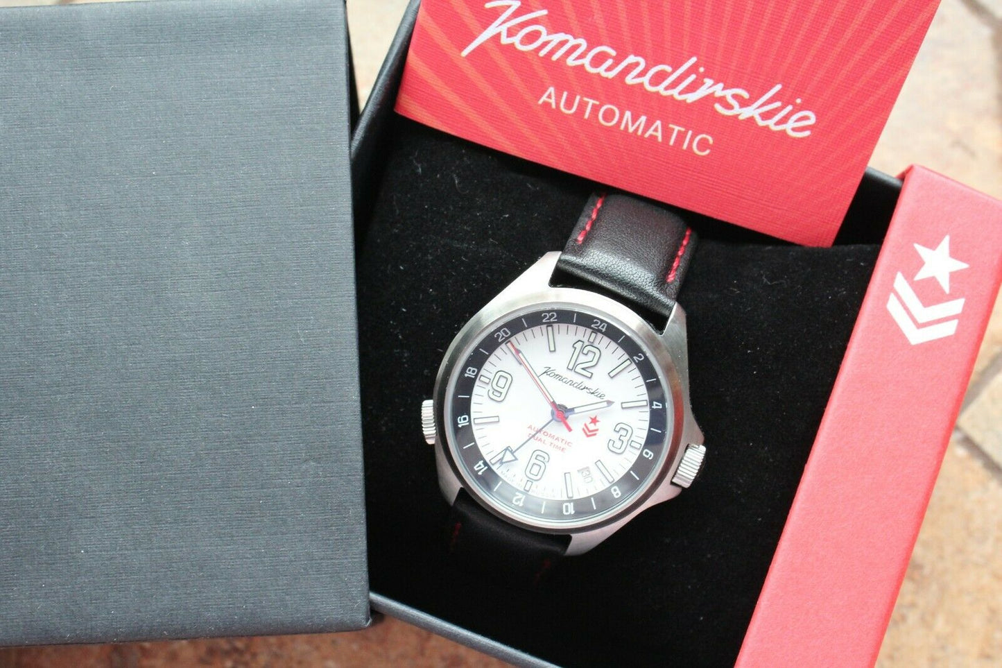 Vostok Komandirsky Russian men's K-34 Military wrist watch NEW 470767
