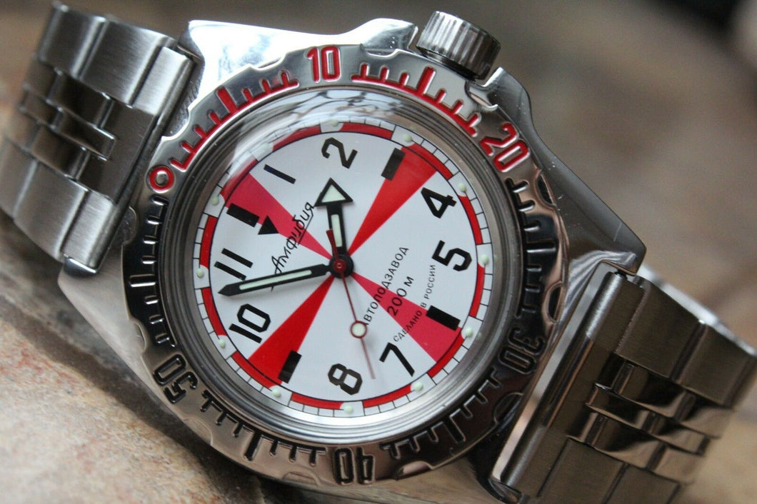 Russian Mechanical Automatic Wrist Watch VOSTOK AMPHIBIAN DIVER 110750