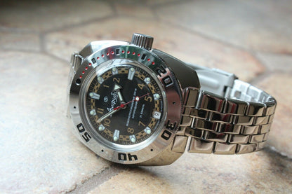 Russian Mechanical Automatic Wrist Watch VOSTOK AMPHIBIAN DIVER 710469
