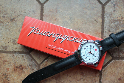 Vostok Komandirsky Mechanical Russian Military Wrist Watch Red Star 811719
