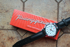 Vostok Komandirsky Mechanical Russian Military Wrist Watch Red Star 811719