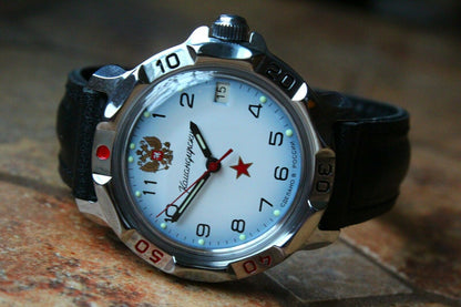 Vostok Komandirskie Mechanical Military Russian wrist watch Star Eagle 811323