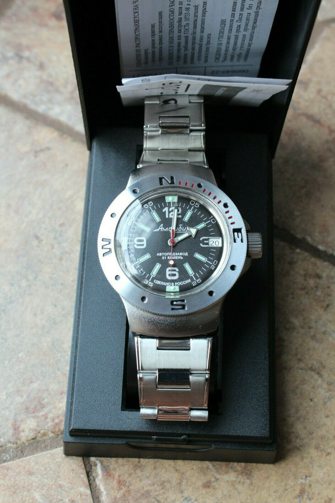 Vostok Amphibian Auto Russian diver wrist watch 060640