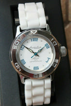 Load image into Gallery viewer, Vostok Amphibian 051458 Mechanical Women Female Russian wrist watch White Blue
