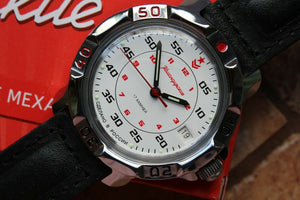 Vostok Komandirsky Russian Mechanical Military Wrist Watch Red Star 811171