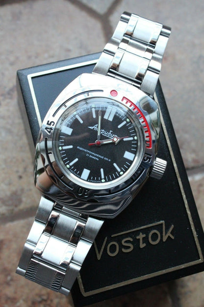 Vostok Amphibian 1967 Russian wrist watch Matte/Gloss 090916