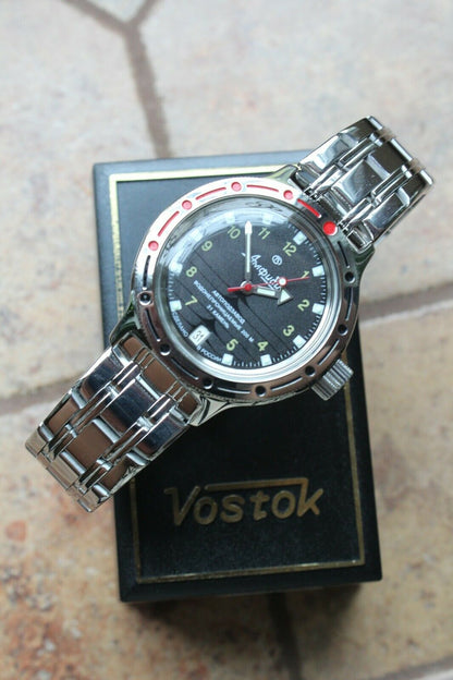 Vostok Amphibian Mechanical Automatic Wrist Watch Diver 420270
