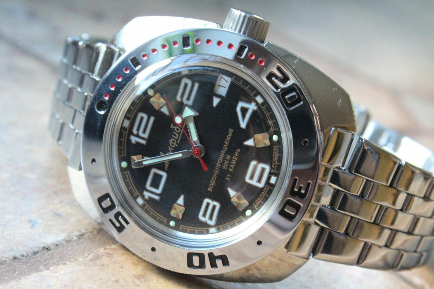 Russian Mechanical Automatic Wrist Watch VOSTOK AMPHIBIAN DIVER 710335