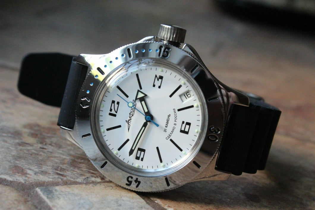 Russian Mechanical Automatic Wrist Watch VOSTOK AMPHIBIAN DIVER 120847