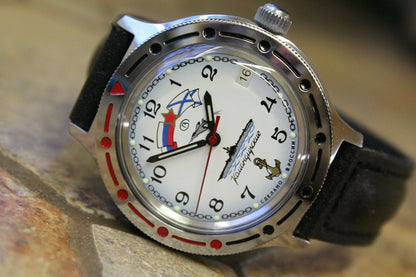 Vostok Komandirsky Auto Russian Military Wrist Watch # 921241 NEW