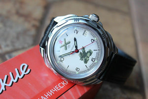 Vostok Komandirsky Military Wrist Watch # 211275 NEW