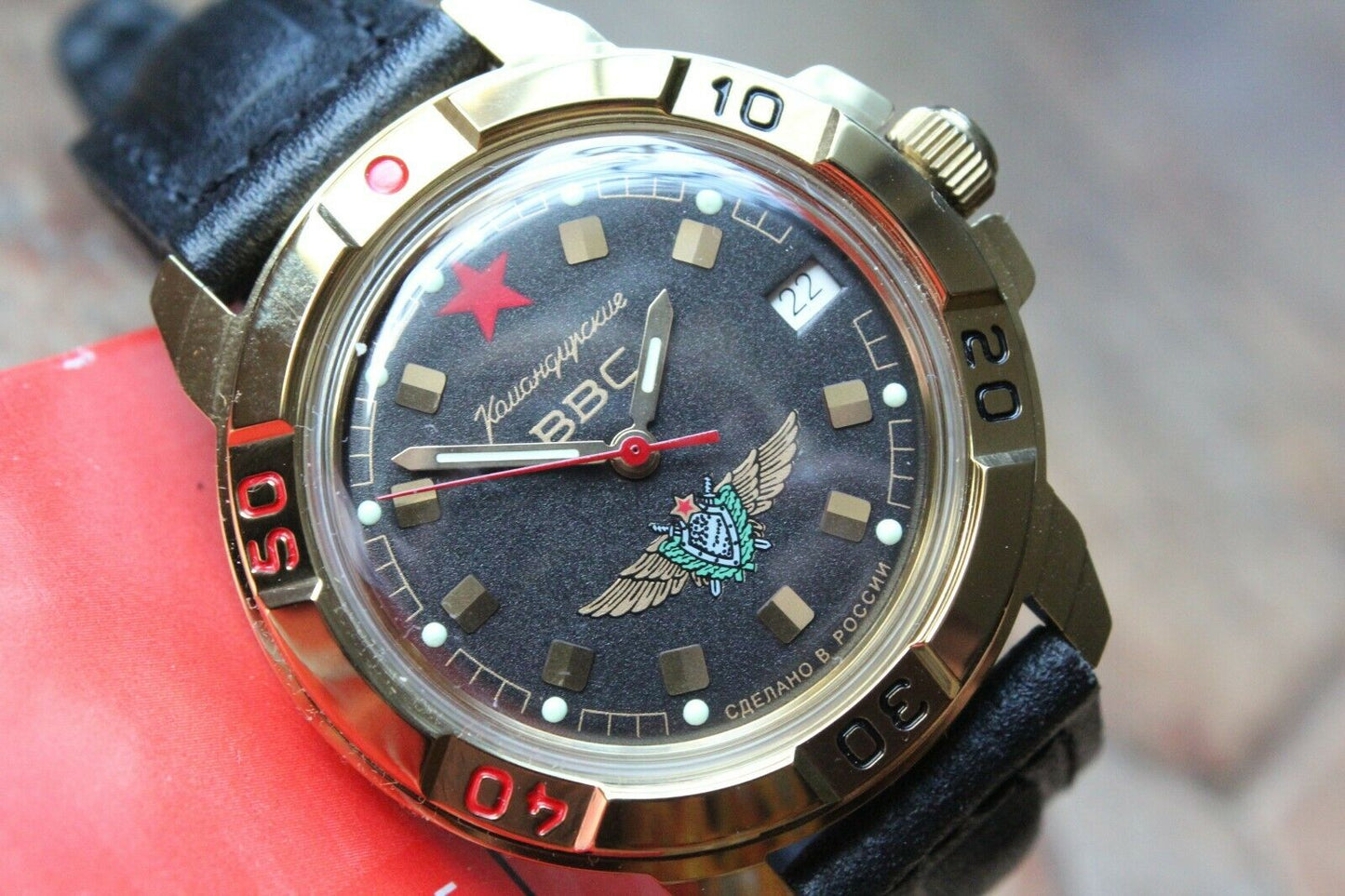Vostok Komandirsky Military Wrist Watch # 439313 NEW