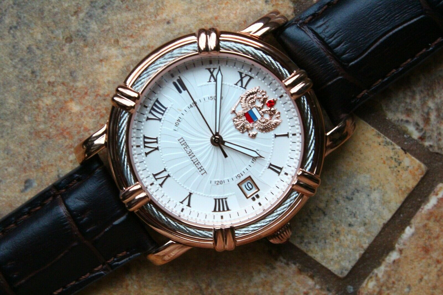 Russian President 4459471 Mechanical Automatic Men's Wrist Watch Poljot