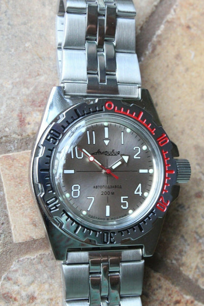 Russian Mechanical Automatic Wrist Watch VOSTOK AMPHIBIAN DIVER 110649