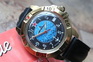 Vostok Komandirsky Military Wrist Watch # 439163 NEW