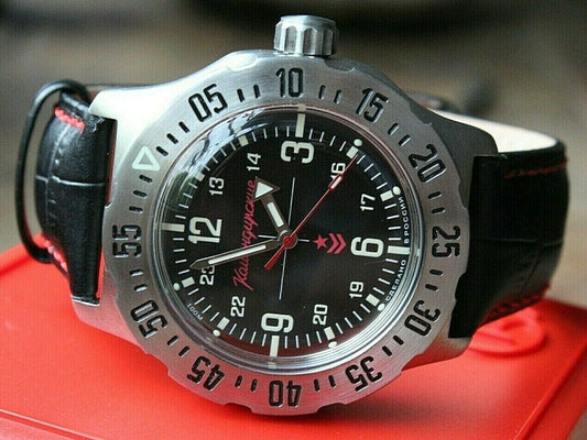 Vostok Komandirsky Mechanical Automatic Wrist Watch 24 Hour K-35 350515