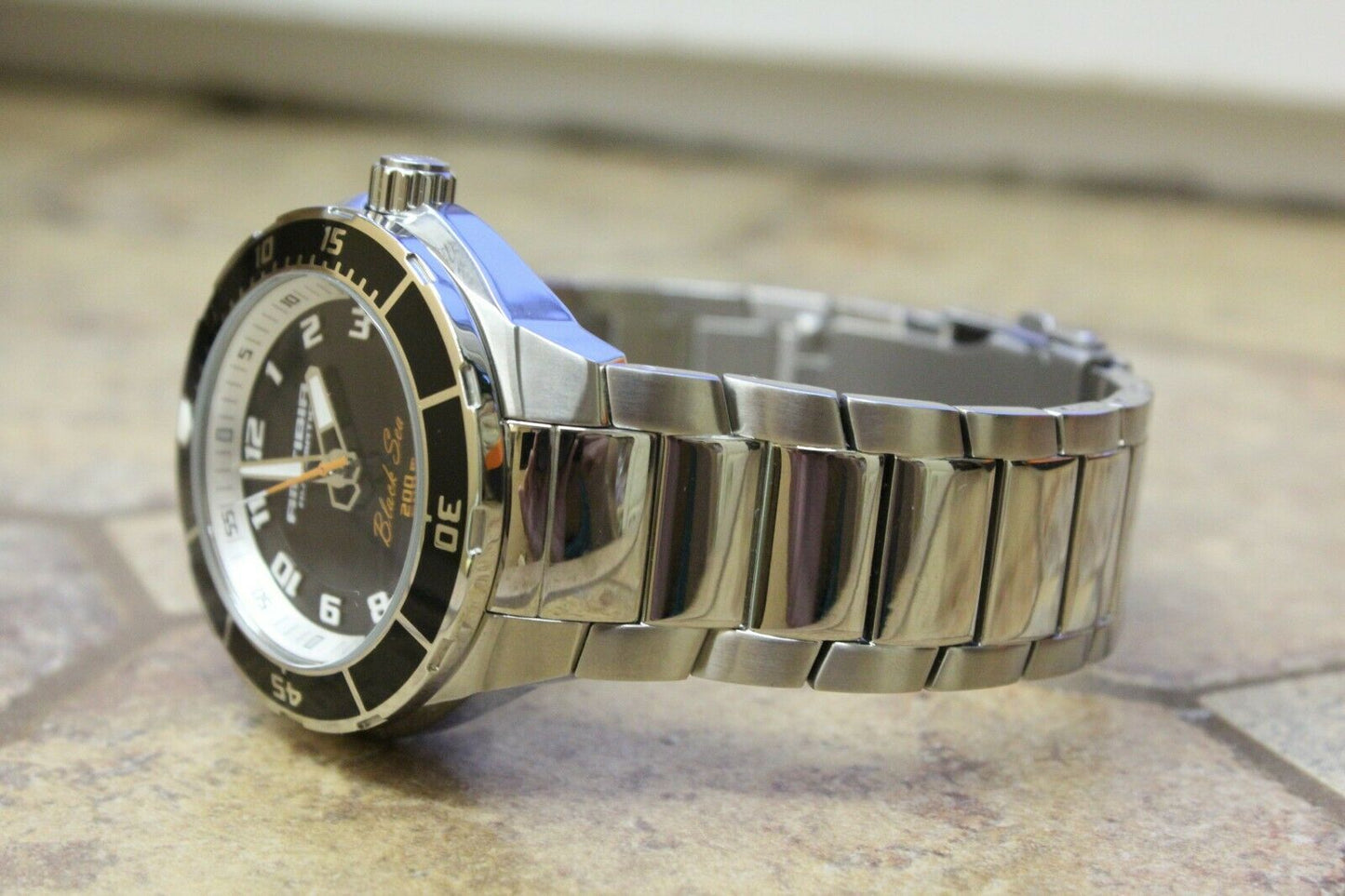 Vostok Amphibian 440793 Auto Black Sea Russian mens wrist watch