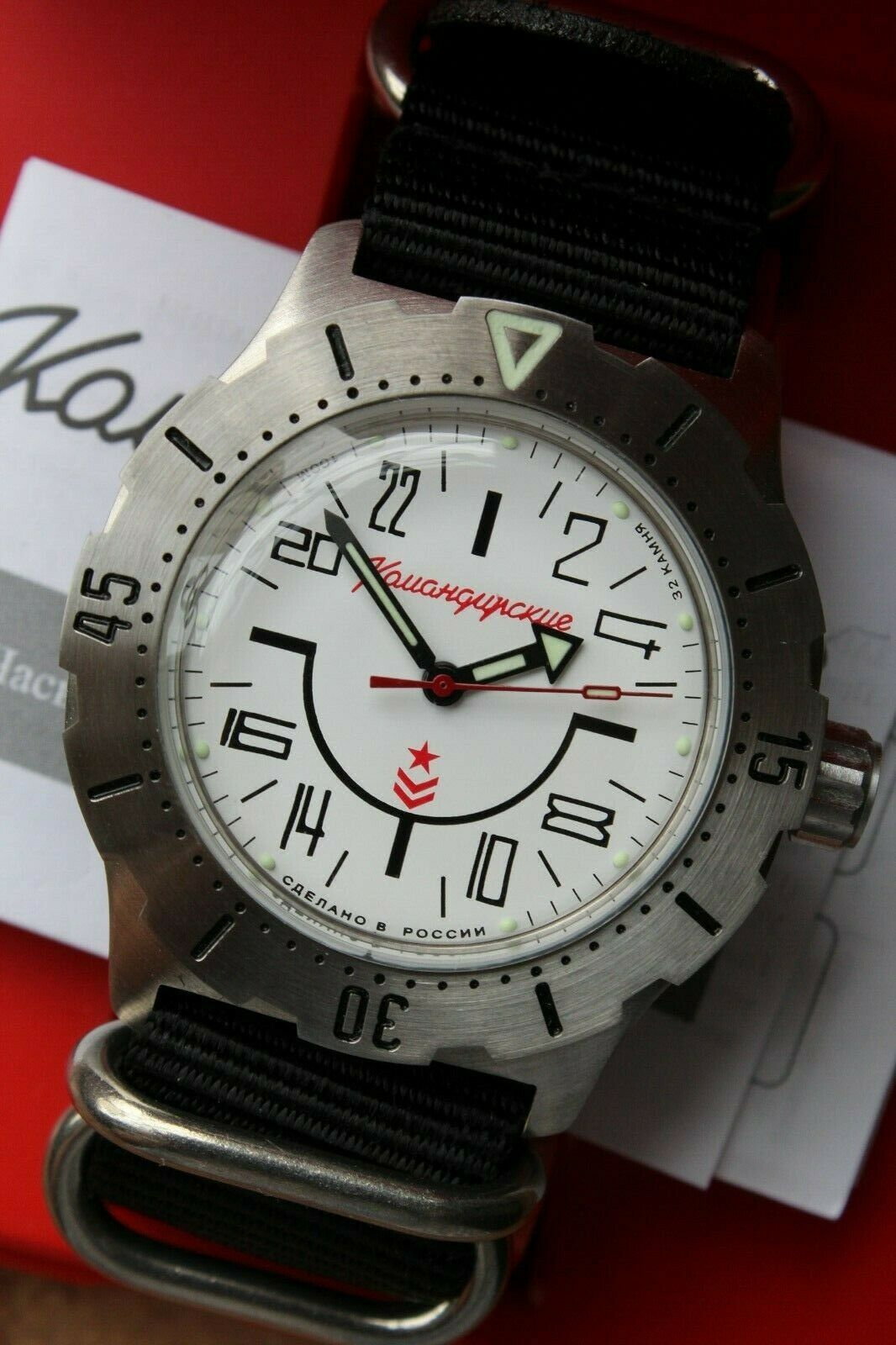 Russian Mechanical Automatic Wrist Watch VOSTOK Komandirsky K-35 350624